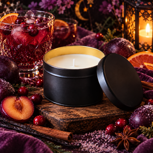 Sugar Plum Punch Soy Candle Tin w/ Cotton Wick 4oz